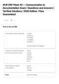 NUR 2101 Week &num;5 -- Communication &&NewLine;Documentation Exam &vert; Questions and Answers &vert;&NewLine;Verified Solutions &vert; 2026 Edition &vert; Pass&NewLine;Guaranteed&NewLine;