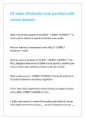 D2 water distribution test questions with correct answers 