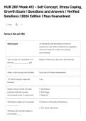 NUR 2101 Week &num;12 - Self Concept&comma; Stress Coping&comma;&NewLine;Growth Exam &vert; Questions and Answers &vert; Verified&NewLine;Solutions &vert; 2026 Edition &vert; Pass Guaranteed
