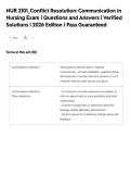 NUR 2101&lowbar;Conflict Resolution&colon; Communication in&NewLine;Nursing Exam &vert; Questions and Answers &vert; Verified&NewLine;Solutions &vert; 2026 Edition &vert; Pass Guaranteed