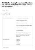 NUR 2101&lowbar;The Nursing Process Exam &vert; Questions&NewLine;and Answers &vert; Verified Solutions &vert; 2026 Edition &vert;&NewLine;Pass Guaranteed