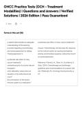ONCC Practice Tests &lpar;OCN - Oncology Nursing&NewLine;Practice&rpar; &vert; Questions and Answers &vert; Verified&NewLine;Solutions &vert; 2026 Edition &vert; Pass Guaranteed