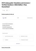 OCN study guide &vert; Questions and Answers &vert;&NewLine;Verified Solutions &vert; 2026 Edition &vert; Pass&NewLine;Guaranteed