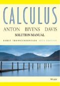 solutions manual for Howard Anton's Calculus 10th Edition all 15 chapters