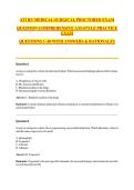 ATI RN MEDICAL-SURGICAL PROCTORED EXAM&NewLine;QUESTION COMPREHENSIVE ATI-STYLE PRACTICE&NewLine;EXAM&NewLine;QUESTIONS 1&ndash;40 WITH ANSWERS & RATIONALES