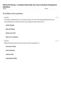 WGU D196 Glossary &vert; Complete Study Guide&comma; Key Terms & Business Management Definitions