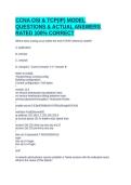 CCNA OSI & TCP&lpar;IP&rpar; MODEL QUESTIONS & ACTUAL ANSWERS RATED 100&percnt; CORRECT