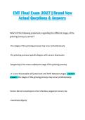 EMT Final Exam 2027 &vert; Comprehensive Exam Questions and Answers for Emergency Medical Technician Review