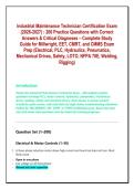 Industrial Maintenance Technician Certification Exam &lpar;2026-2027&rpar; &colon; 200 Practice Questions with Correct Answers & Critical Diagnoses &ndash; Complete Study &NewLine;Guide for Millwright&comma; EET&comma; CMRT&comma; and CMMS Exam &NewLine;Prep &lpar;Electrical&comma; PLC&comma; Hydraulics&comma; Pneumatics&comma; &NewLine;Mechan