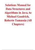Solutions Manual for&NewLine;Data Structures and&NewLine;Algorithms in Java&comma; 6e&NewLine;Michael Goodrich&comma;&NewLine;Roberto Tamassia &lpar;All&NewLine;Chapters&rpar;