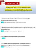 Straighterline - Bio 101 Final Exam Study Guide&NewLine;Questions and Answers &lpar;Verified Revised Full Exam&rpar;