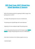 EMT Final Exam 2027 &vert; Practice Questions & Answers with Explanations &vert; EMT Certification Prep PDF