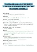 TN LRR QUIZ BANK COMPREHENSIVE&NewLine;STUDY GUIDE 2026 FULL QUESTIONS AND&NewLine;SOLUTIONS GRADED A&plus;&NewLine;