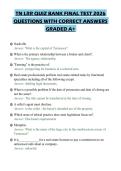 TN LRR QUIZ BANK FINAL TEST 2026&NewLine;QUESTIONS WITH CORRECT ANSWERS&NewLine;GRADED A&plus;