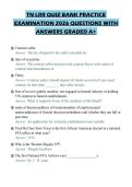 TN LRR QUIZ BANK PRACTICE&NewLine;EXAMINATION 2026 QUESTIONS WITH&NewLine;ANSWERS GRADED A&plus;&NewLine;