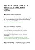 MKTG 524 EXAM 2026 CERTIFICATION&NewLine;ASSESSMENT BLUEPRINT VERIFIED&NewLine;MATERIAL