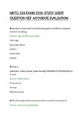 MKTG 524 EXAM 2026 STUDY GUIDE&NewLine;QUESTION SET ACCURATE EVALUATION