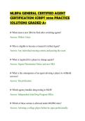 MLBPA GENERAL CERTIFIED AGENT&NewLine;CERTIFICATION SCRIPT 2026 PRACTICE&NewLine;SOLUTIONS GRADED A&plus;