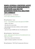 MLBPA GENERAL CERTIFIED AGENT&NewLine;EXAM UPDATED COMPREHENSIVE&NewLine;TEST BANK 2026 SOLVED&NewLine;QUESTIONS WITH FULL SOLUTION&NewLine;100&percnt; CORRECT&NewLine;