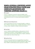 MLBPA GENERAL CERTIFIED AGENT&NewLine;EXAM UPDATED FINAL PAPER 2026&NewLine;COMPLETE QUESTIONS AND&NewLine;VERIFIED ANSWERS GRADE A&plus;