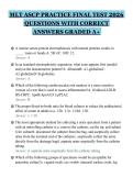 MLT ASCP PRACTICE FINAL TEST 2026&NewLine;QUESTIONS WITH CORRECT&NewLine;ANSWERS GRADED A&plus;