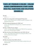 TOEFL IBT PREMIUM 8 ONLINE &plus; ONLINE&NewLine;AUDIO COMPREHENSIVE STUDY GUIDE&NewLine;2026 FULL QUESTIONS AND SOLUTIONS&NewLine;GRADED A&plus;