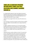 TOEFL IBT 66 QUESTION SPEAKING&NewLine;SECTION FINAL SCRIPT 2026 FULL&NewLine;SOLUTIONS AND CORRECT ANSWERS&NewLine;GRADED A&plus;