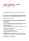 TEXES 7-12 SOCIAL STUDIES CONTENT EXAM &lpar;232&rpar;