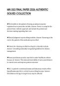 MN 553 FINAL PAPER 2026 AUTHENTIC&NewLine;SOLVED COLLECTION