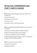 MN 566 2026 COMPREHENSIVE EXAM&NewLine;SCRIPT COMPLETE ANSWERS