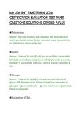 MN 576 UNIT 5 MIDTERM 4 2026&NewLine;CERTIFICATION EVALUATION TEST PAPER&NewLine;QUESTIONS SOLUTIONS GRADED A PLUS&NewLine;