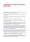 140 ORTHOTIC FITTER TEST REVIEW QUESTIONS