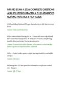 MN 580 EXAM 4 2026 COMPLETE QUESTIONS&NewLine;AND SOLUTIONS GRADED A PLUS ADVANCED&NewLine;NURSING PRACTICE STUDY GUIDE&NewLine;