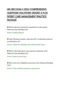 MN 580 EXAM 4 2026 COMPREHENSIVE&NewLine;QUESTIONS SOLUTIONS GRADED A PLUS&NewLine;PATIENT CARE MANAGEMENT PRACTICE&NewLine;PACKAGE&NewLine;