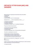 ORTHOTIC FITTER EXAM &lpar;ABC&rpar; AND ANSWERS