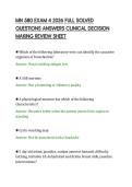 MN 580 EXAM 4 2026 FULL SOLVED&NewLine;QUESTIONS ANSWERS CLINICAL DECISION&NewLine;MAKING REVIEW SHEET&NewLine;