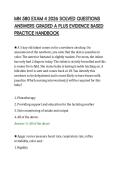 MN 580 EXAM 4 2026 SOLVED QUESTIONS&NewLine;ANSWERS GRADED A PLUS EVIDENCE BASED&NewLine;PRACTICE HANDBOOK