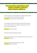 AHA ACLS Exam Questions and Verified Correct Answers Latest Update GRADE A&plus;