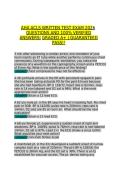 AHA ACLS Written Test Exam Questions and Verified Answers GRADED A&plus;