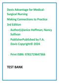 Davis Advantage for Medical-Surgical Nursing 3rd Edition Test Bank &vert; NCLEX-RN&reg; & NGN Clinical Judgment Exam Review Questions with Rationales&NewLine;