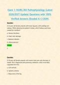Exam 1&colon; NURS 302 Pathophysiology &lpar;Latest 2026&sol;2027 Update&rpar; Questions with 100&percnt; Verified Answers &vert;Graded A&plus;&vert; CSUN&period;