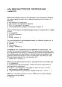 ARM 400 EXAM PRACTICE QUESTIONS AND ANSWERS