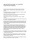 ARM 400 PRACTICE EXAMS - ALL CHAPTERS QUESTIONS AND ANSWERS