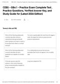 CEBS - GBA 1 - Practice Exam Complete Test &comma; Practice Questions&comma; Verified Answer Key&comma; and Study Guide for &lpar;Latest 2026 Edition&rpar;&NewLine;&NewLine;