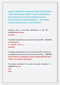 Inpatient Obstetrical Certification Exam NCC Questions &NewLine;&vert;&vert; Most Recent Exam 2026&sol;27 &vert;&vert; Actual Complete Real &NewLine;Exam Questions And Correct Detailed Answers  &NewLine;&lpar;Verified Answers&rpar; Already Graded A&plus; &vert; Guaranteed &NewLine;Success&excl;&excl; Newest Exam &vert; Just Released&excl;&excl;