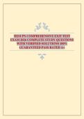 HESI PN COMPREHENSIVE EXIT TEST EXAM 2026 COMPLETE STUDY QUESTIONS WITH VERIFIED SOLUTIONS 100&percnt; GUARANTEED PASS RATED A&plus;