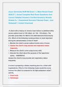 Joyce University NUR198 Exam 1 &vert;&vert; Most Recent Exam &NewLine;2026&sol;27 &vert;&vert; Actual Complete Real Exam Questions And &NewLine;Correct Detailed Answers &lpar;Verified Answers&rpar; Already &NewLine;Graded A&plus; &vert; Guaranteed Success&excl;&excl; Newest Exam &vert; Just &NewLine;Released&excl;&excl; &vert; Instant Download 