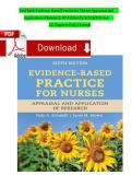 Evidence-Based Practice for Nurses&colon; Appraisal and Application of Research&comma; 6th Edition by Schmidt & Brown &ndash; Complete Test Bank &lpar;All Chapters&rpar;
