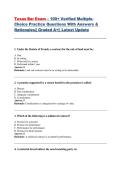 Texas Bar Exam Practice Questions and Answers