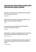 WGU D465 DATA APPLICATIONS EXAM ACTUAL QUESTIONS AND CORRECT ANSWERS